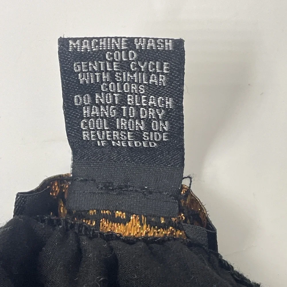 Love Theory Scoop Neck Top Womens M Black Excellent Long Sleeve Gathered Stretch - Picture 5 of 5